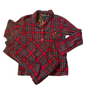 Lauren Ralph Lauren Red and Green Plaid Pajama Set Size XS